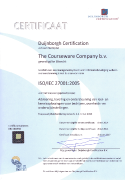 Courseware ISO gecertificeerd