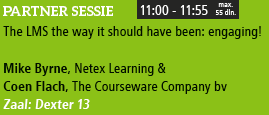 The LMS the way it should have been: engaging! NextLearning 2017 om 11:00 in zaal Dexter 13. 