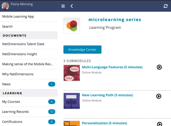NetDimensions Talent Slate App schermafbeelding.